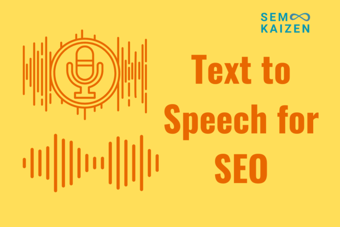 Text to speech for SEO