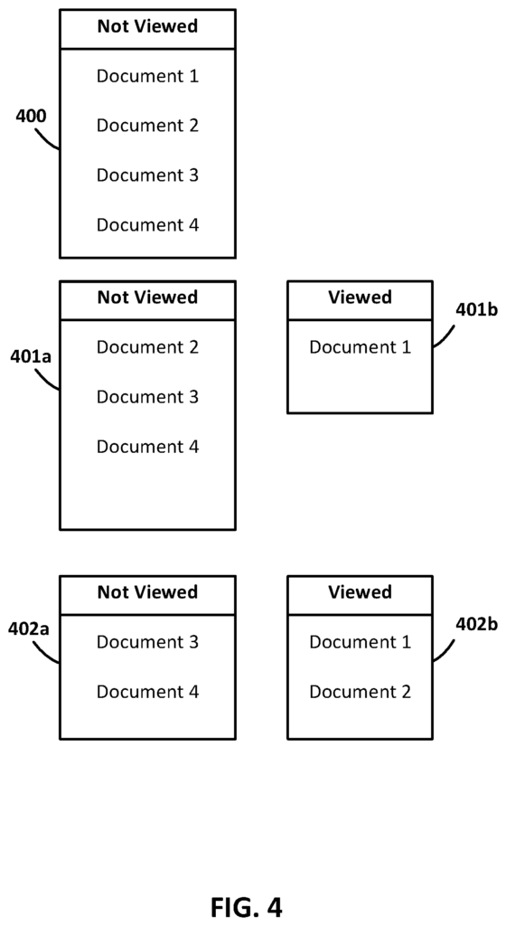 Illustrates a set of documents that have been labeled based on whether the user has viewed or not